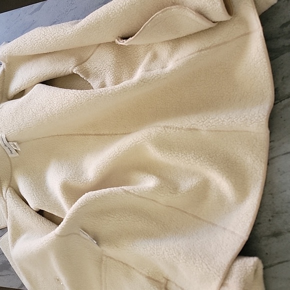 RENA ROWAN Faux Suede and Sherpa Jacket/Coat Tan Beige Size S - Picture 7 of 13